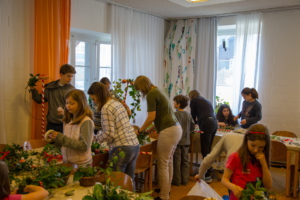 Palmbaumbinden und Palmsonntag
